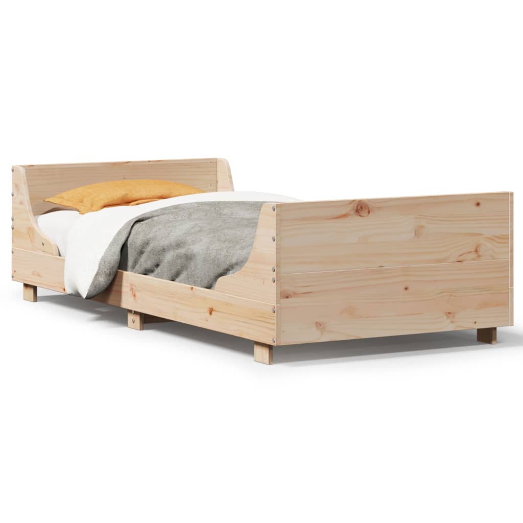 Bedframe Zonder Matras Massief Grenenhout