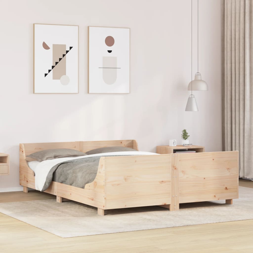 Bedframe Zonder Matras Massief Grenenhout