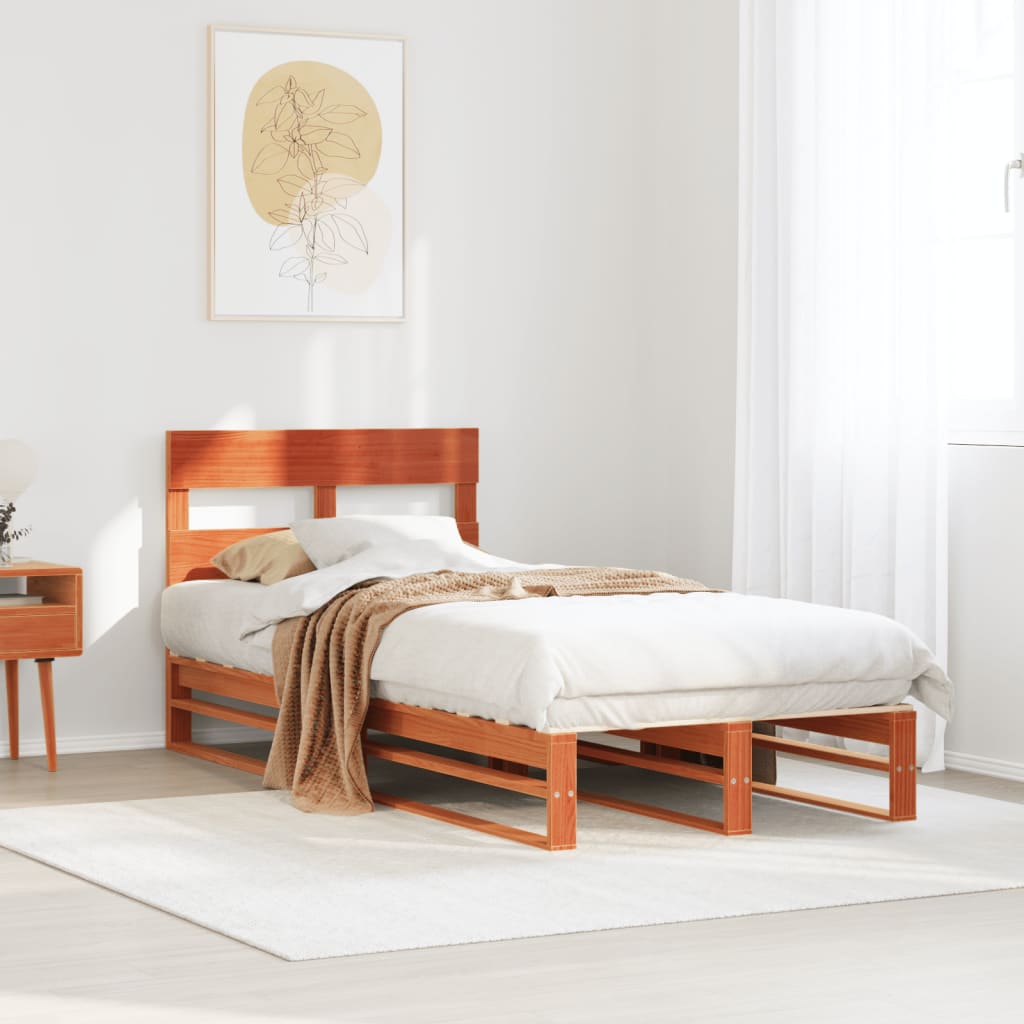 Bedframe Zonder Matras Massief Grenenhout