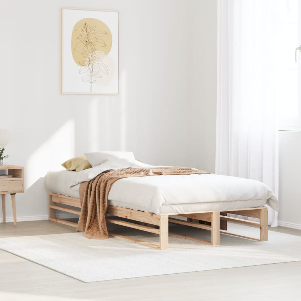 Bedframe Zonder Matras Massief Grenenhout