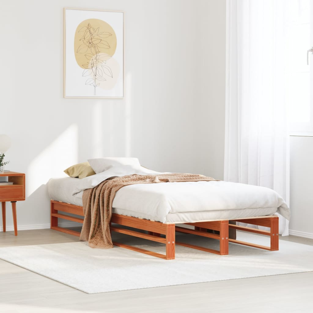 Bedframe Zonder Matras Massief Grenenhout