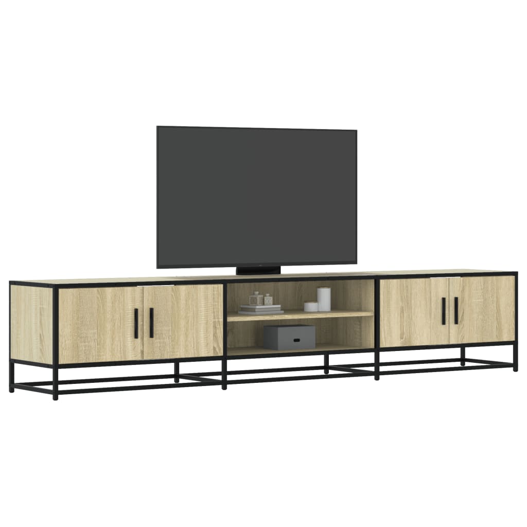 Tv-Meubel 100X35X41 Cm Bewerkt Hout Metaal Kleurig