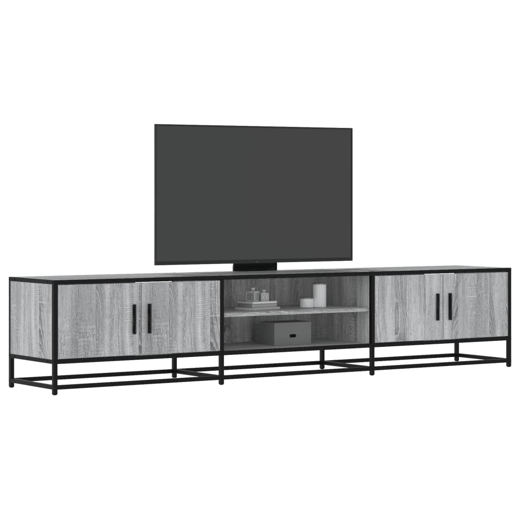 Tv-Meubel 100X35X41 Cm Bewerkt Hout Metaal Kleurig