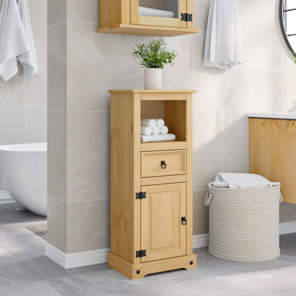 Badkamerkast Corona 45X33X110 Cm Massief Grenenhout