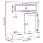 Badkamerkast Corona 70X33X80 Cm Massief Grenenhout