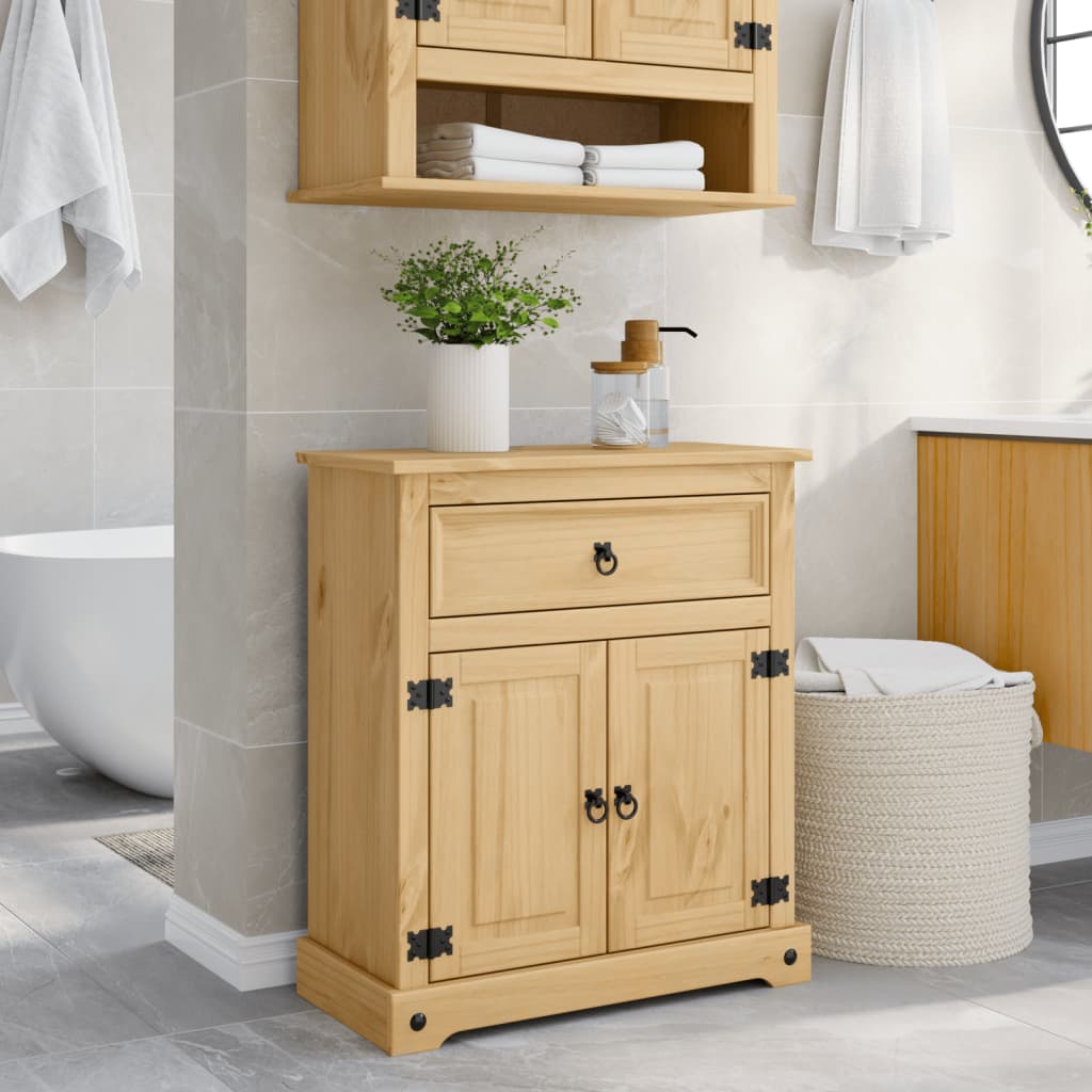 Badkamerkast Corona 70X33X80 Cm Massief Grenenhout