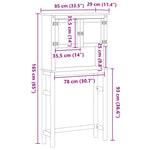 Wasmachinekast Corona Massief Grenenhout