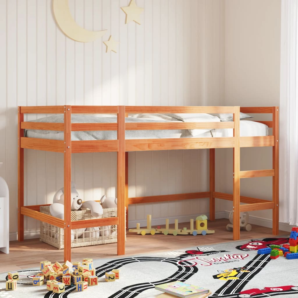 Kinderhoogslaper Met Ladder Massief Grenenhout