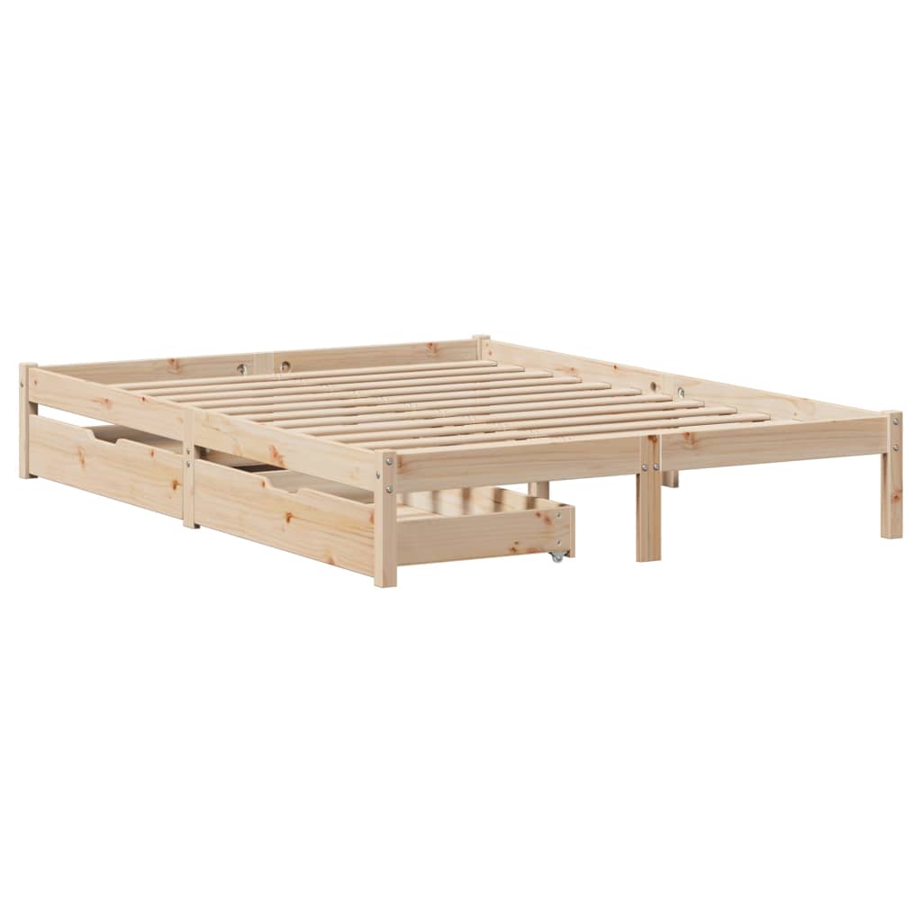 Bedframe Zonder Matras Massief Grenenhout