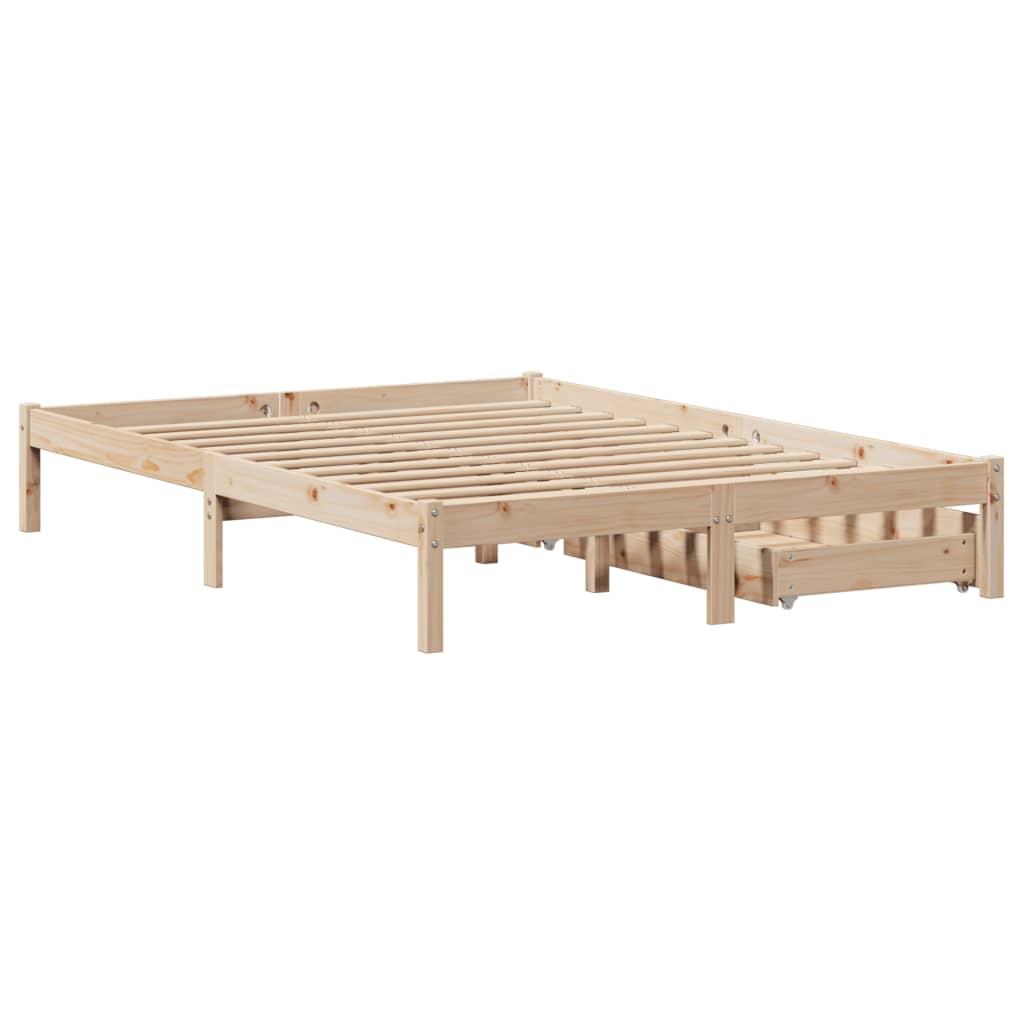 Bedframe Zonder Matras Massief Grenenhout