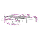 Bedframe Zonder Matras Massief Grenenhout