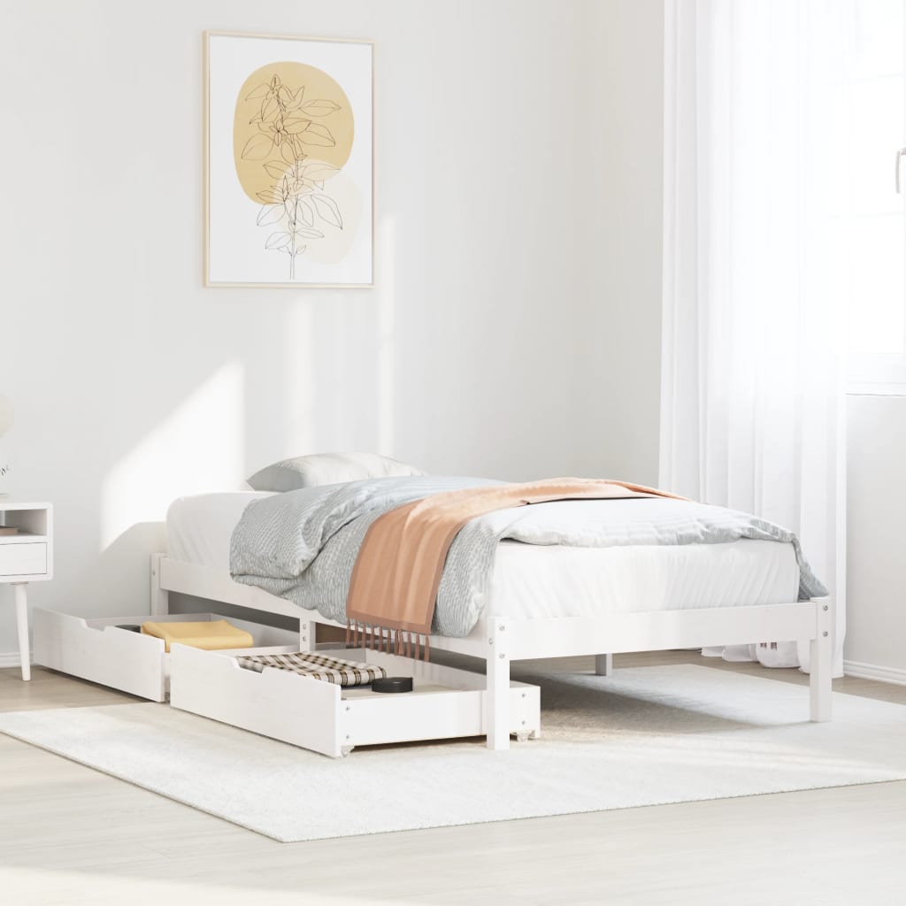 Bedframe Zonder Matras Massief Grenenhout