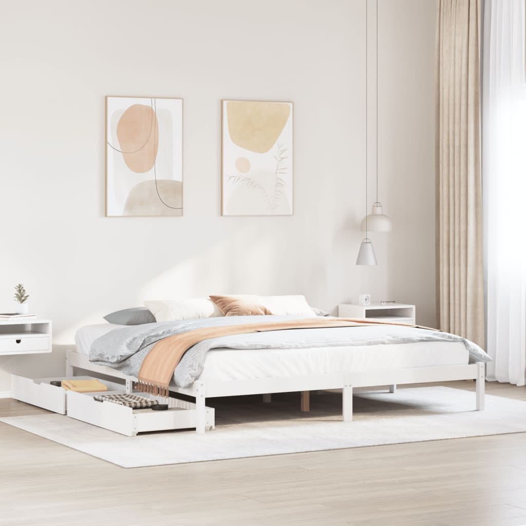 Bedframe Zonder Matras Massief Grenenhout