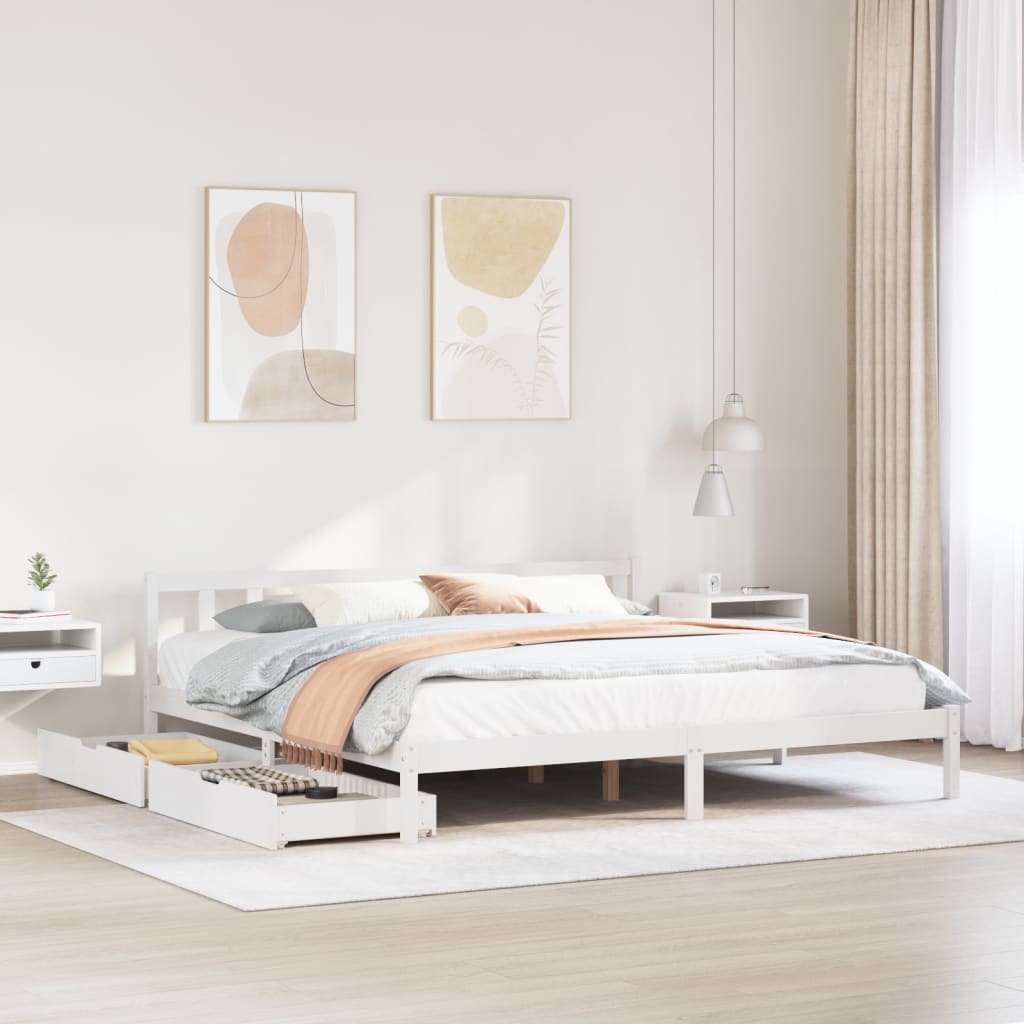 Bedframe Zonder Matras Massief Grenenhout