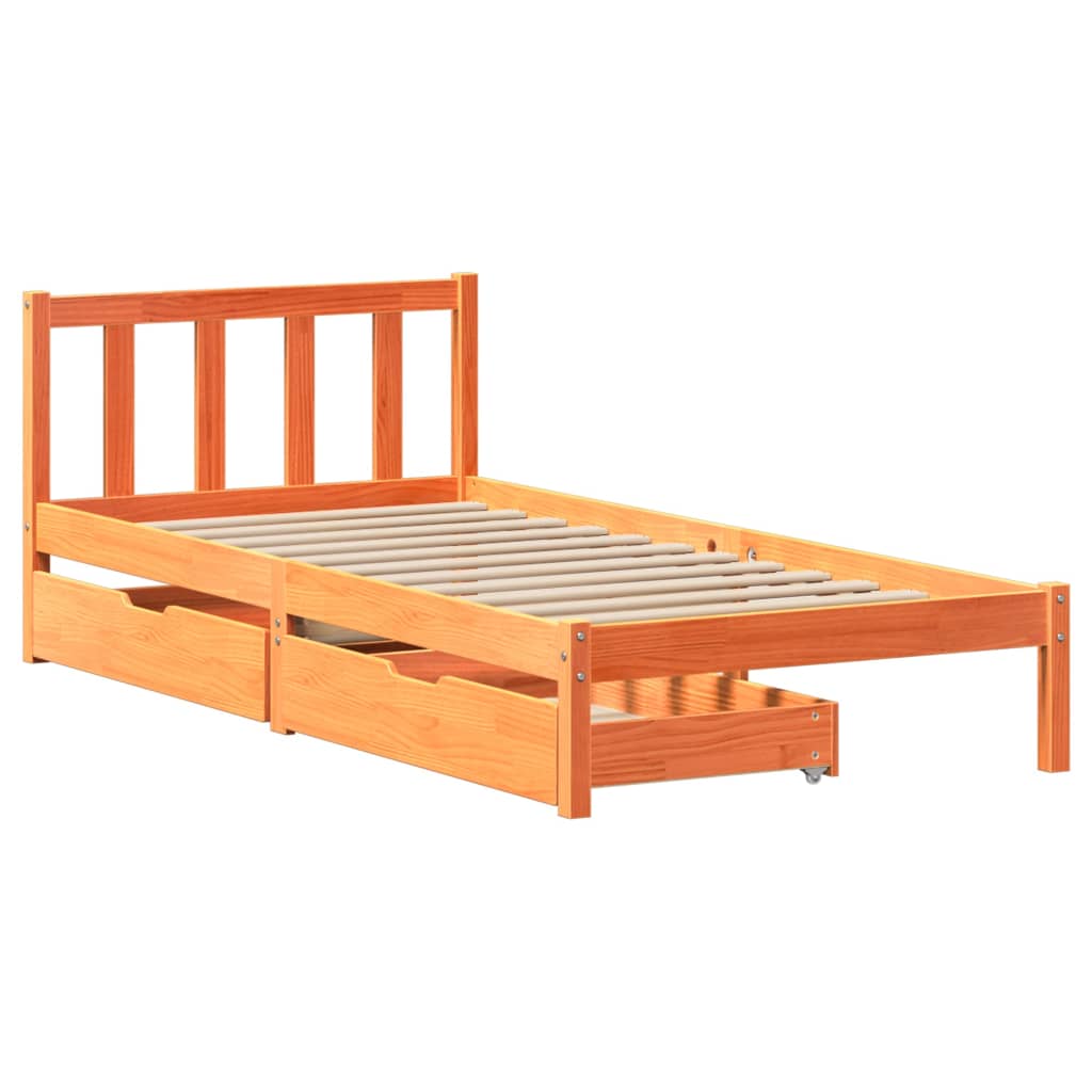 Bedframe Zonder Matras Massief Grenenhout