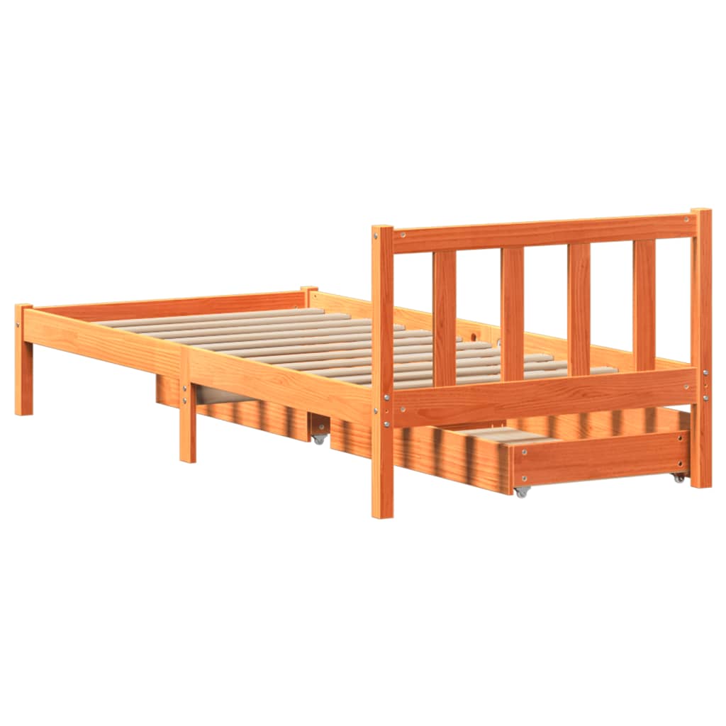 Bedframe Zonder Matras Massief Grenenhout