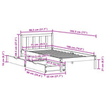 Bedframe Zonder Matras Massief Grenenhout