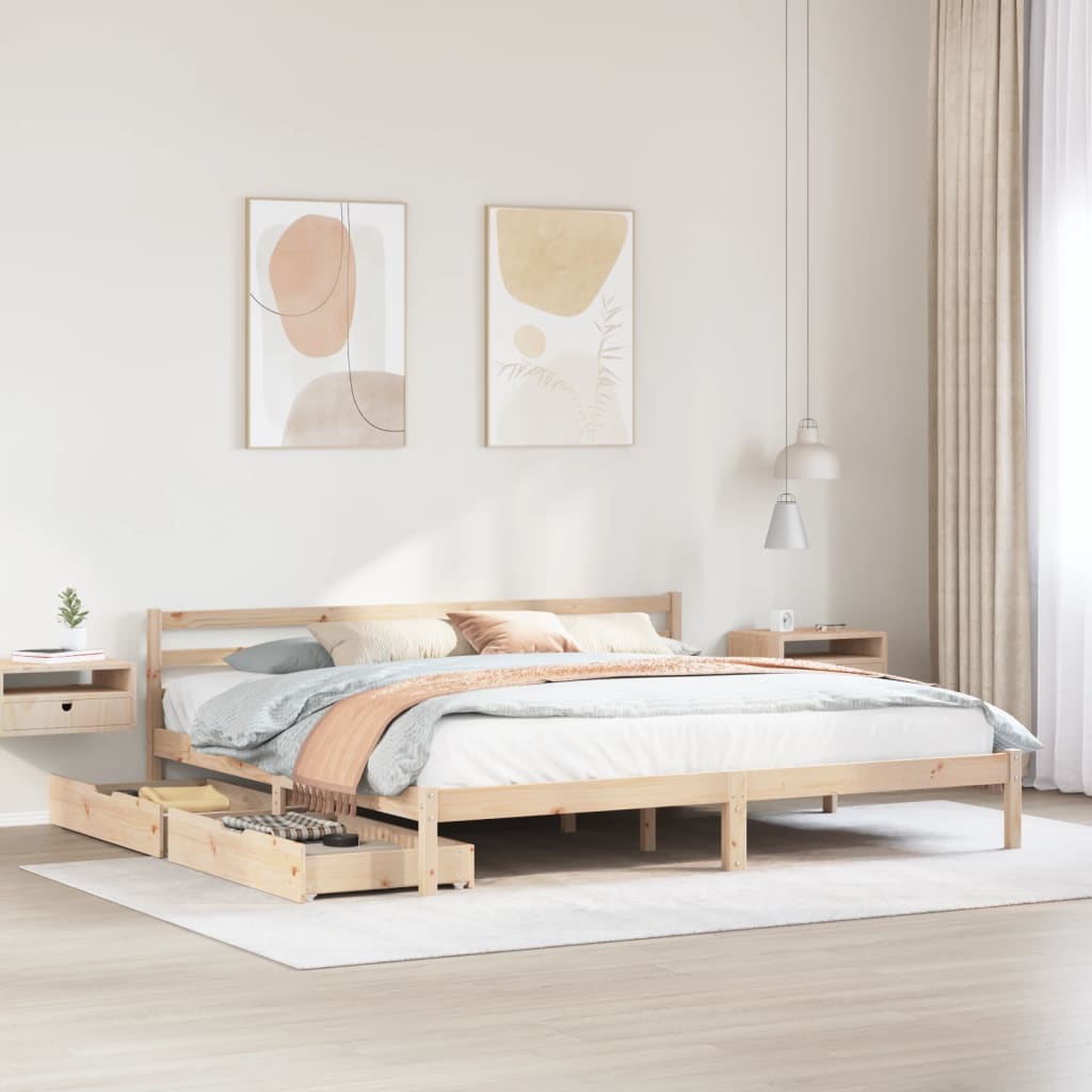 Bed Met Matras Massief Grenenhout