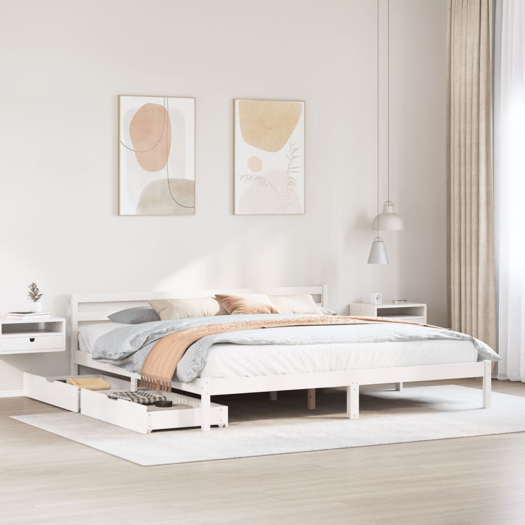 Bed Met Matras Massief Grenenhout