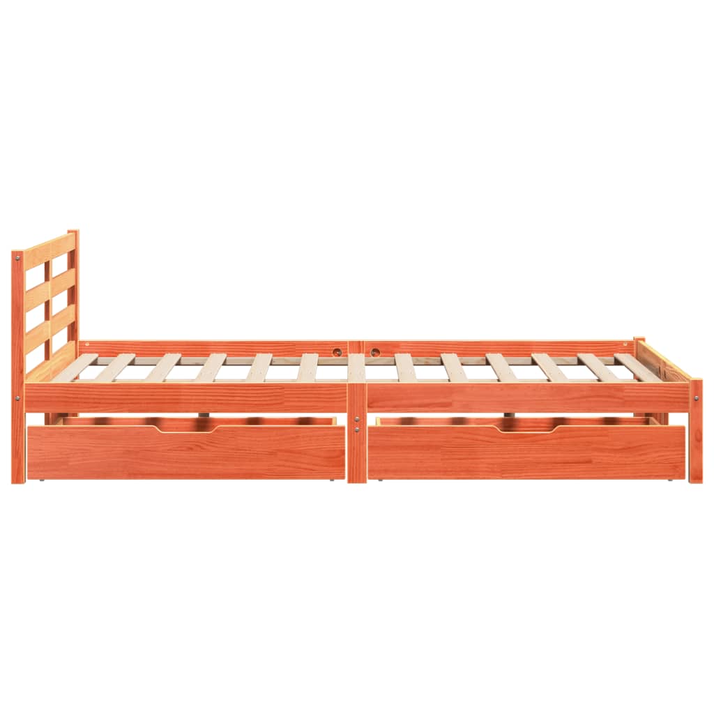 Bed Met Matras Massief Grenenhout