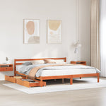 Bed Met Matras Massief Grenenhout