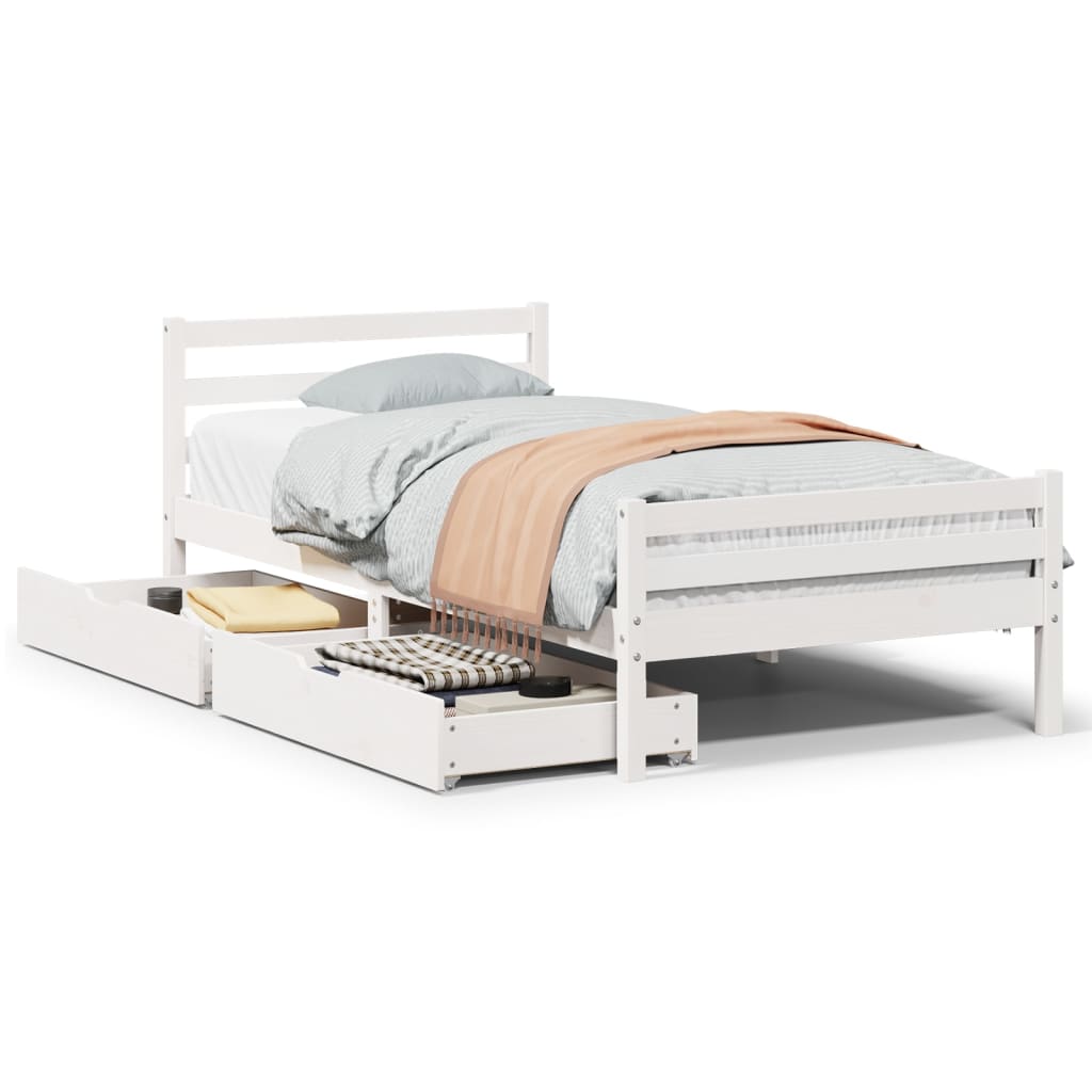 Bedframe Zonder Matras Massief Grenenhout