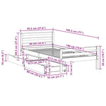 Bedframe Zonder Matras Massief Grenenhout
