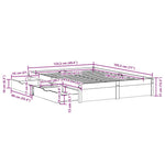 Bedframe Zonder Matras Massief Grenenhout