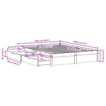 Bedframe Zonder Matras Massief Grenenhout