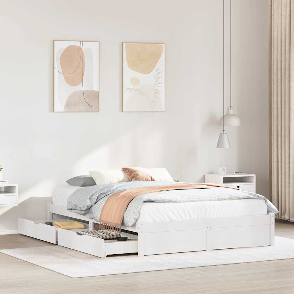 Bedframe Zonder Matras Massief Grenenhout