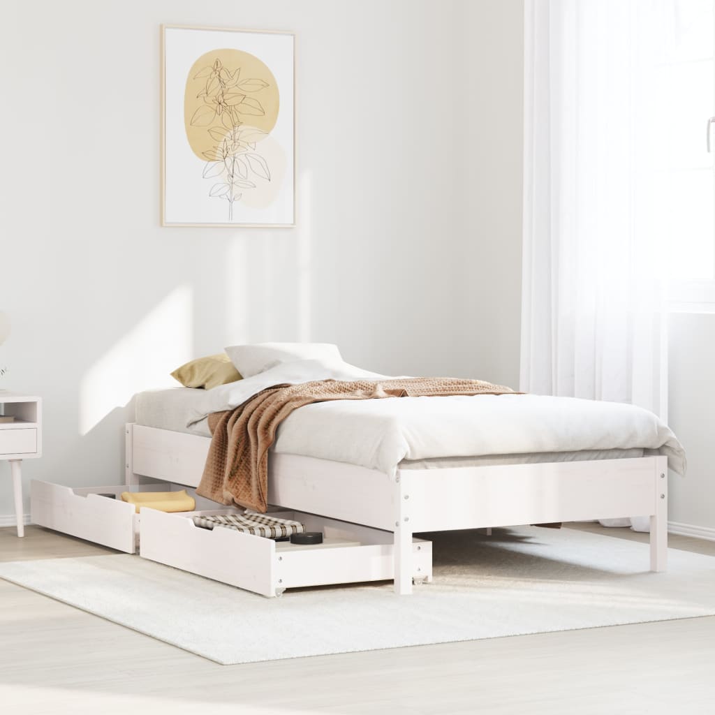 Bedframe Zonder Matras Massief Grenenhout