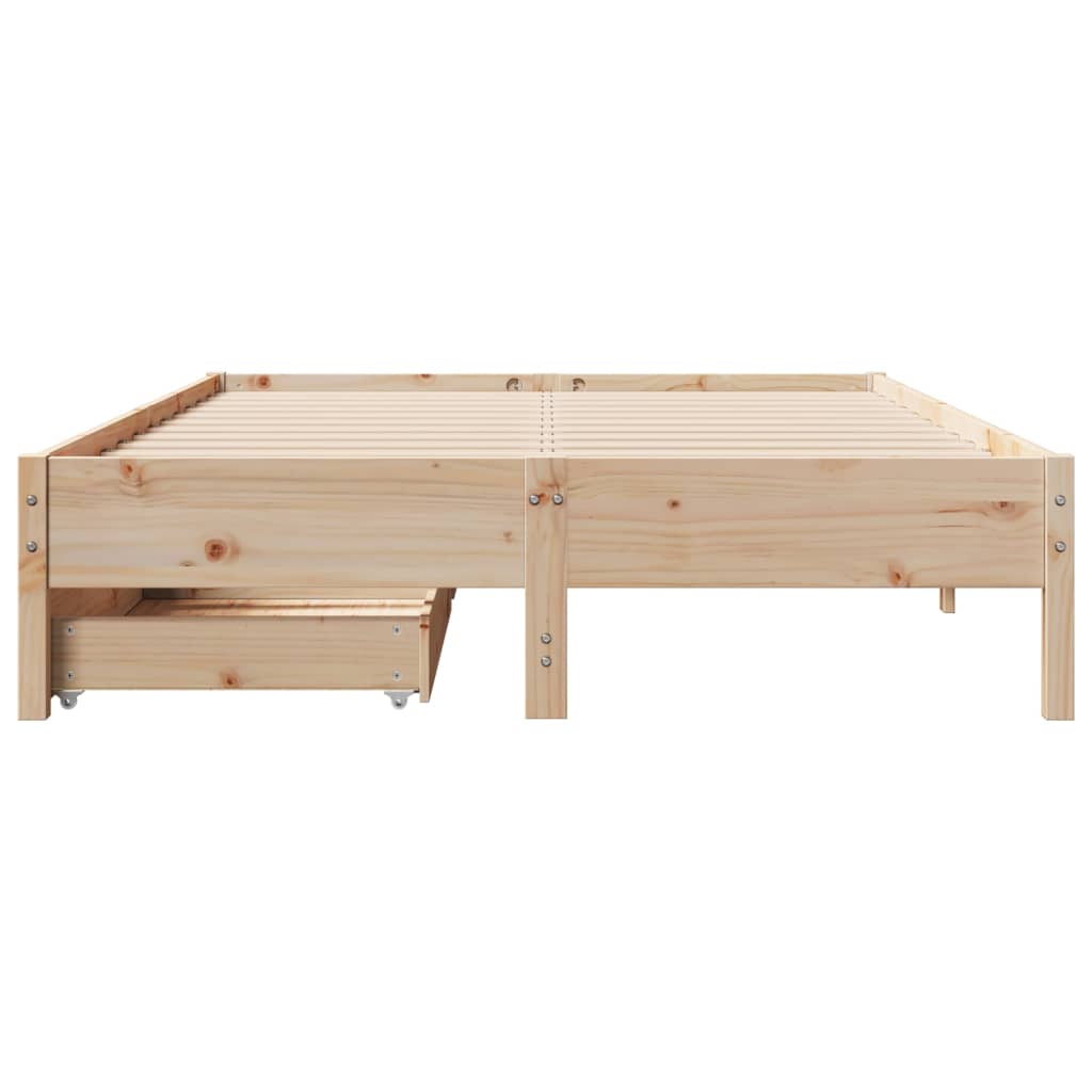 Bedframe Zonder Matras Massief Grenenhout