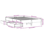 Bedframe Zonder Matras Massief Grenenhout