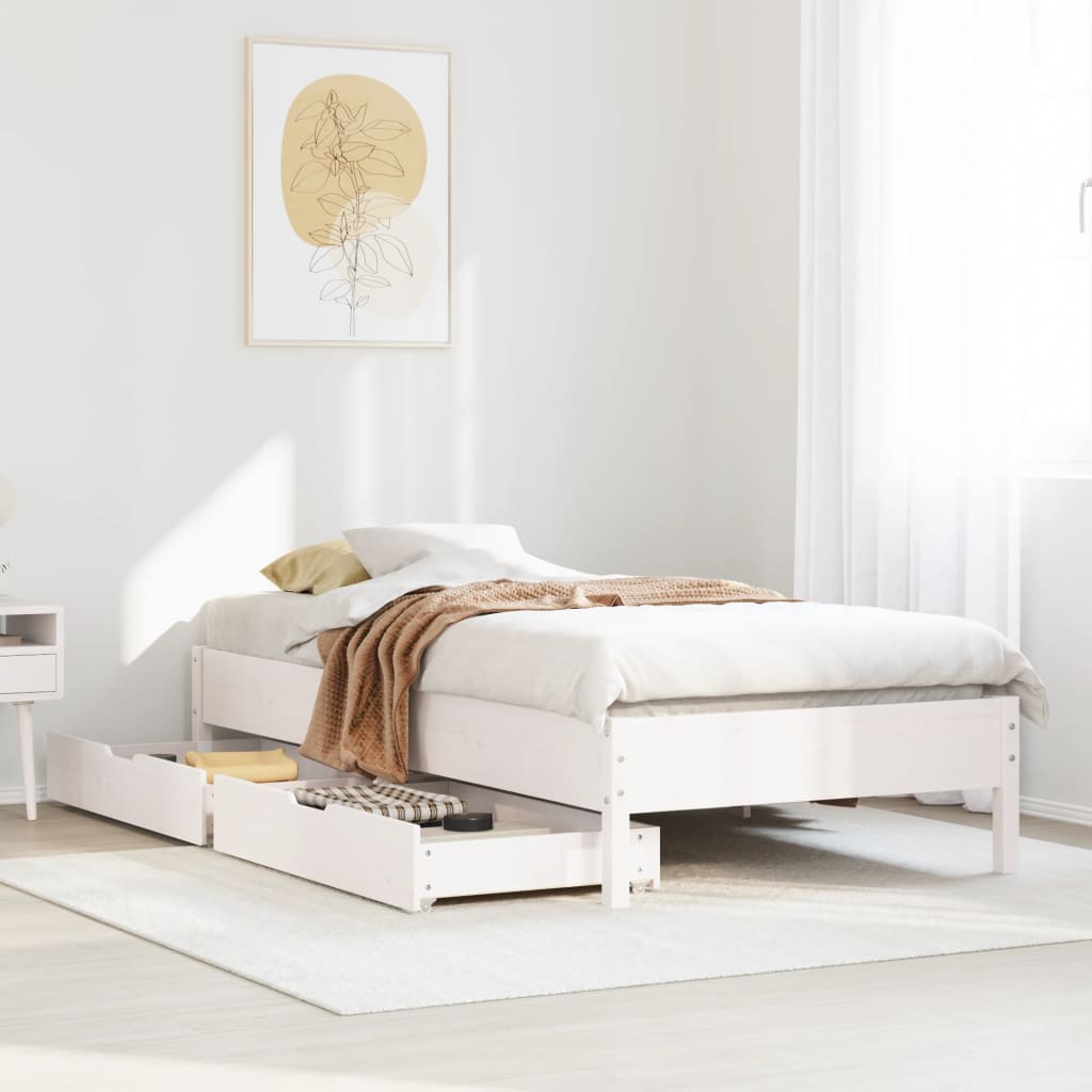 Bedframe Zonder Matras Massief Grenenhout