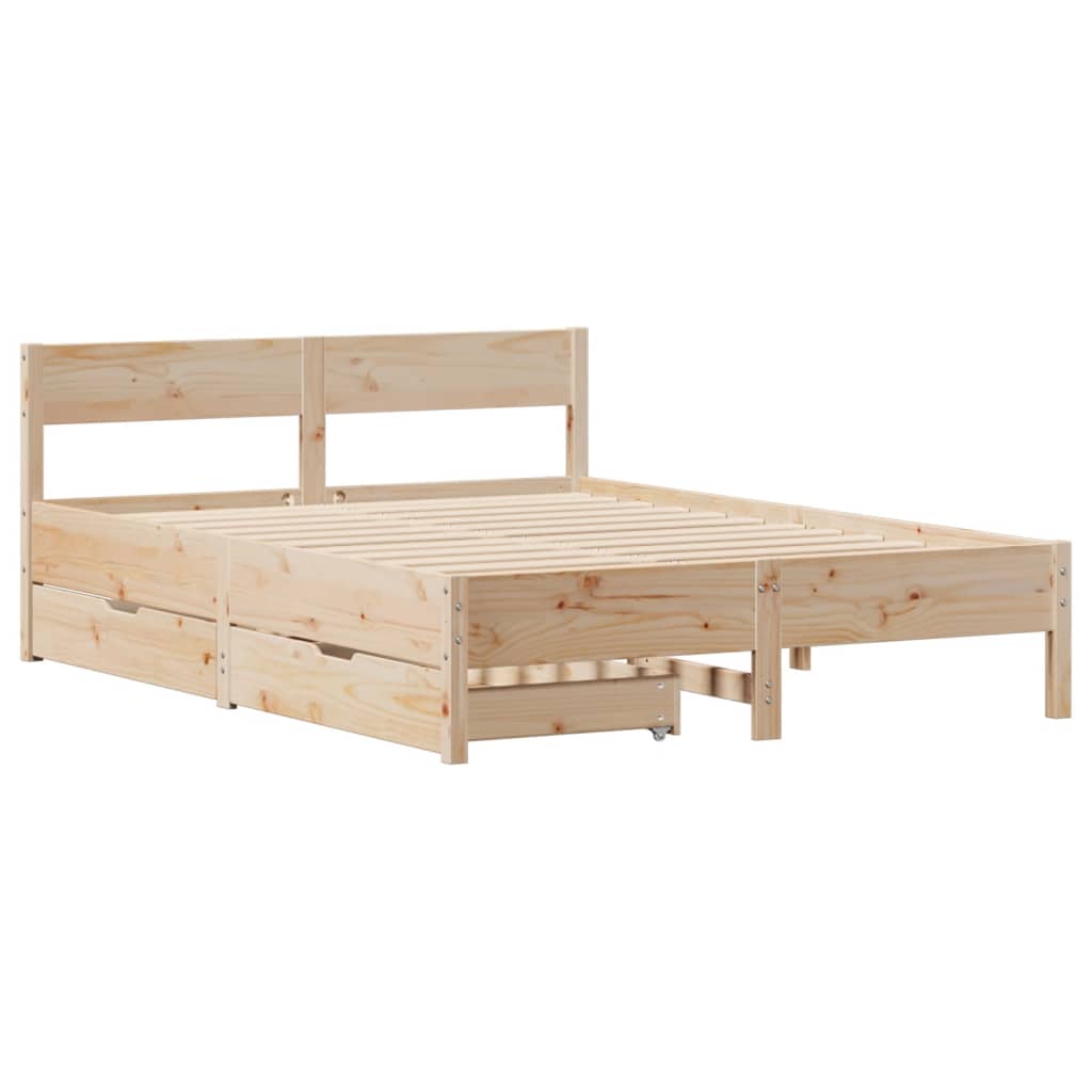 Bedframe Zonder Matras Massief Grenenhout