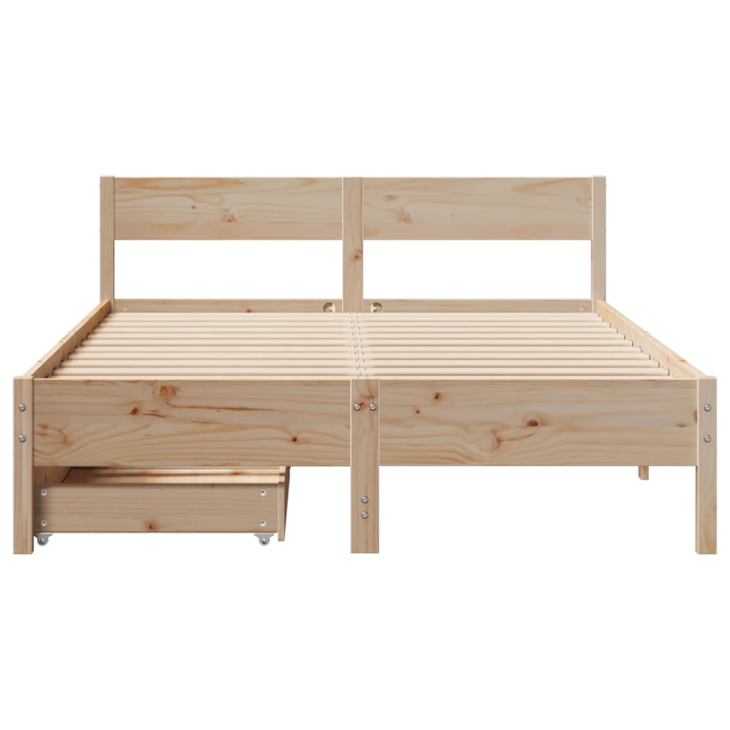 Bedframe Zonder Matras Massief Grenenhout