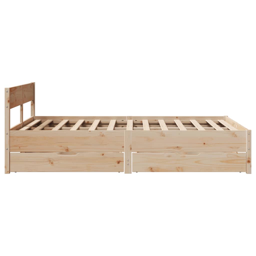 Bedframe Zonder Matras Massief Grenenhout