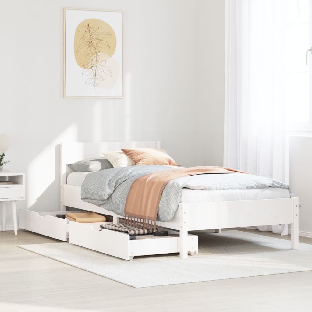 Bedframe Zonder Matras Massief Grenenhout