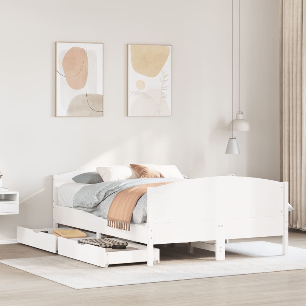 Bedframe Zonder Matras Massief Grenenhout