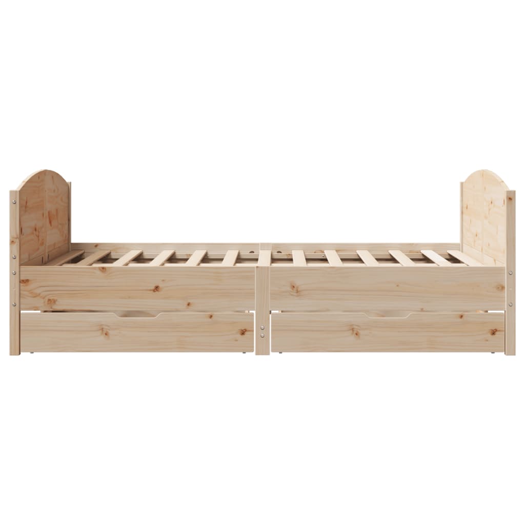 Bedframe Zonder Matras Massief Grenenhout