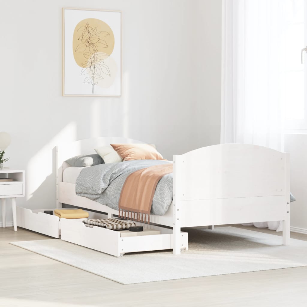 Bedframe Zonder Matras Massief Grenenhout