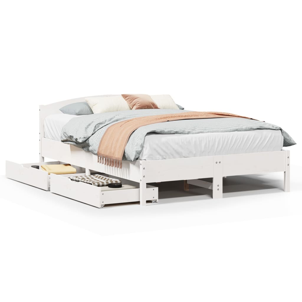 Bedframe Zonder Matras Massief Grenenhout