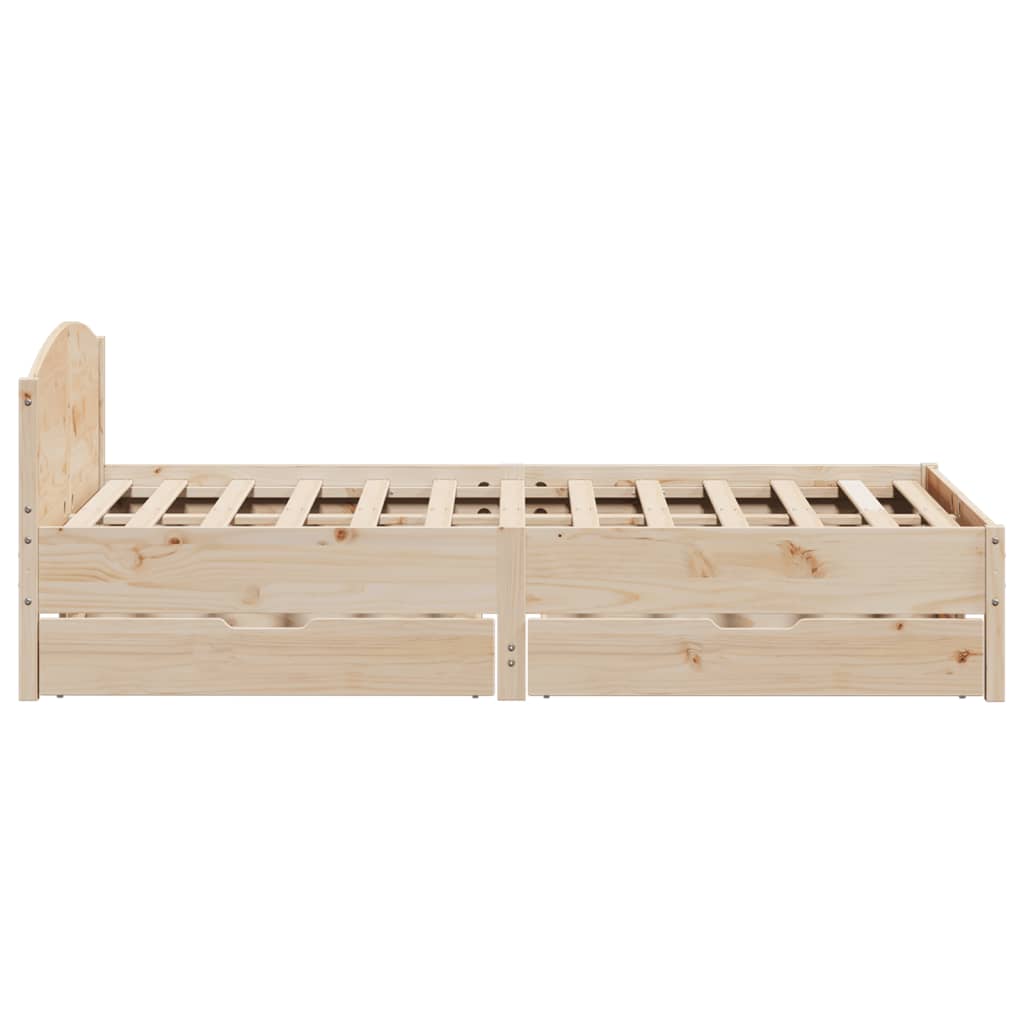 Bedframe Zonder Matras Massief Grenenhout