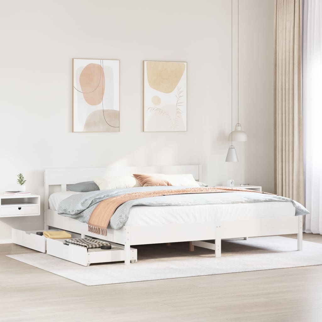 Bedframe Zonder Matras Massief Grenenhout