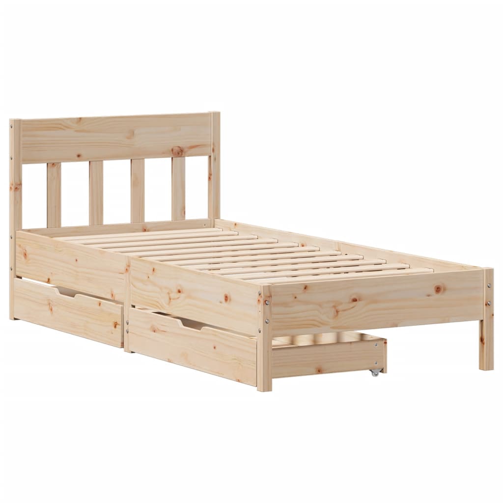 Bedframe Zonder Matras Massief Grenenhout