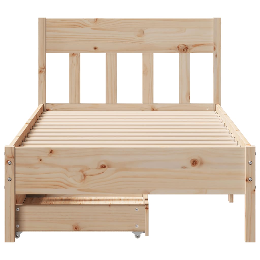 Bedframe Zonder Matras Massief Grenenhout