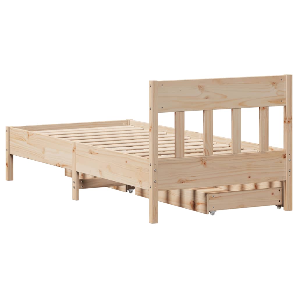 Bedframe Zonder Matras Massief Grenenhout