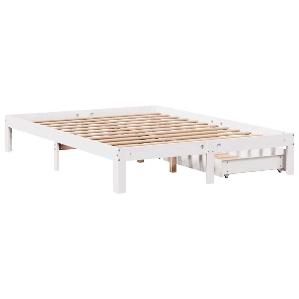 Bedframe Met Lades Massief Grenenhout