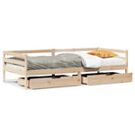 Slaapbank Met Lades 90X200 Cm Massief Grenenhout