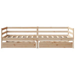 Slaapbank Met Lades 90X200 Cm Massief Grenenhout
